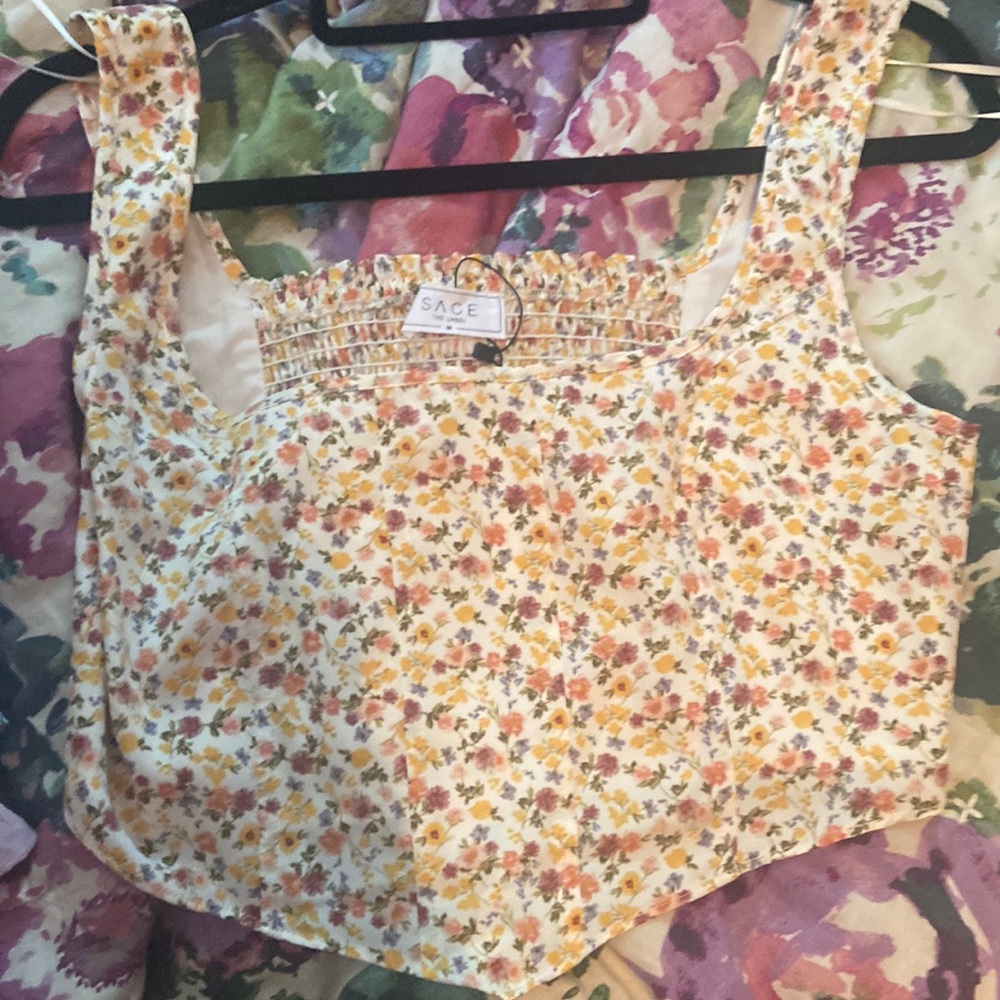 Floral crop top